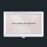 Custom Soft Blue Waterverf Moderne typografie Visitekaarthouder<br><div class="desc">Ontworpen met het oog op eenvoud en stijl,  heeft deze blush-toned visitekaartjes houder een zachte waterverf textuur en strakke,  moderne typografie. Perfect voor interieurontwerpers,  consultants of creatievelingen die een gepolijst en professioneel accessoire willen. Personaliseer het met jouw naam en functietitel om een samenhangende merkidentiteit te creëer.</div>
