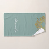 Custom Soft Green Elegance Bad Handdoek (Handdoek)
