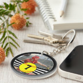 CUSTOM Softball Foto & Jersey Number Sleutelhanger (Voorkant Rechts)