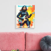 Custom Soldier Girl Gitarist Art Inspirerend Canvas Afdruk (Insitu (Woonkamer))
