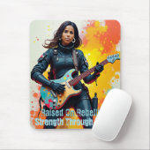 Custom Soldier Girl Gitarist Art Inspirerend Muismat (Met muis)