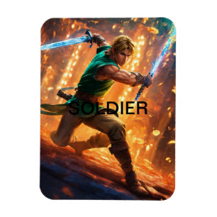 Custom Soldier Photo Magnet: Flex Design Magneet