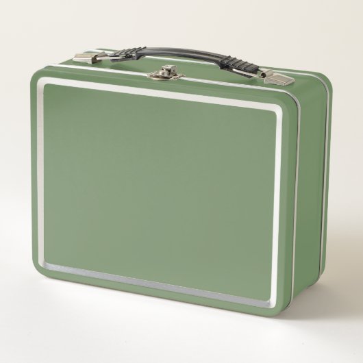 Custom Solid Green Lunchbox – Slank en functioneel (Voorkant)