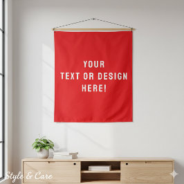 Custom Solid Red Tapestry – gepersonaliseerd voor Wandkleed