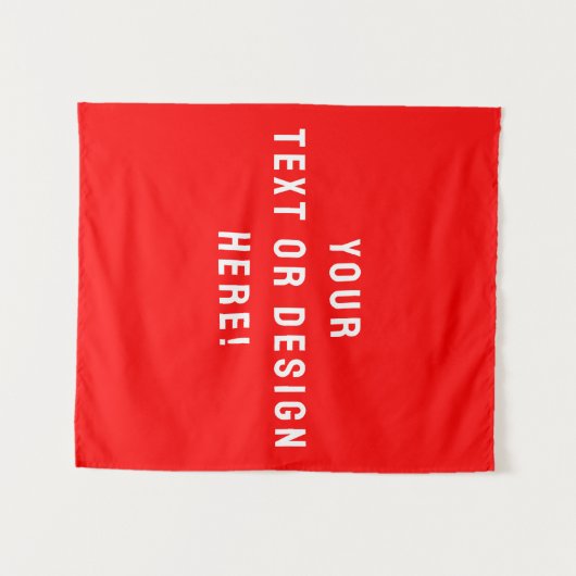 Custom Solid Red Tapestry – gepersonaliseerd voor  Wandkleed (Voorkant (horizontaal))