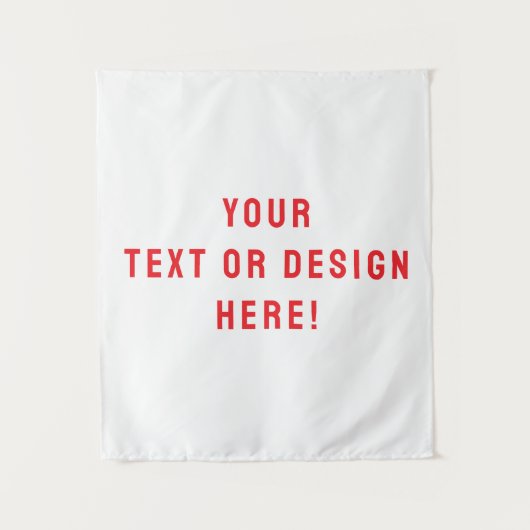 Custom Solid White Tapestry – Gepersonaliseerd voo Wandkleed (Voorkant)