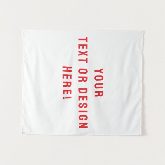 Custom Solid White Tapestry – Gepersonaliseerd voo Wandkleed (Voorkant (horizontaal))