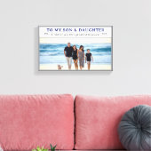 Custom Son & Daughter's Day Family Photo Canvas Afdruk (Insitu (Woonkamer))