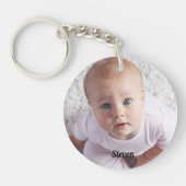 Custom Son Photo sleutelhanger, gepersonaliseerde Sleutelhanger (Voorkant)