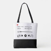 Custom Song Title Tote Bag |Personalized Music bag (Achterkant)