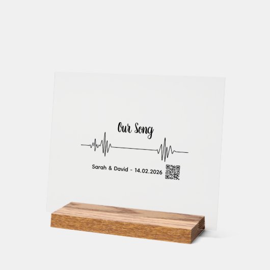 Custom Soundwave Song Acrylic Block-Personalized Acryl Bord (Hoek)