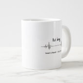 Custom Soundwave Song Code Mug-Personalized Voice  Grote Koffiekop (Voorkant rechts)