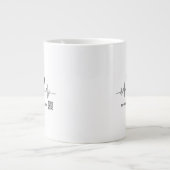 Custom Soundwave Song Code Mug-Personalized Voice  Grote Koffiekop (Voorkant)