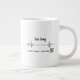 Custom Soundwave Song Code Mug-Personalized Voice  Grote Koffiekop