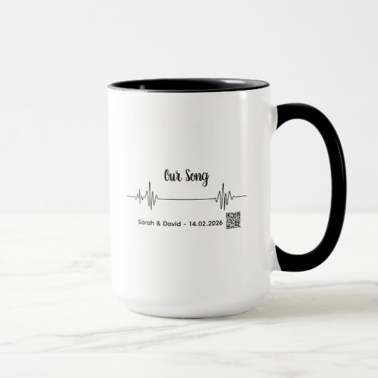 Custom Soundwave Song Code Mug-Personalized Voice  Mok (Rechts)