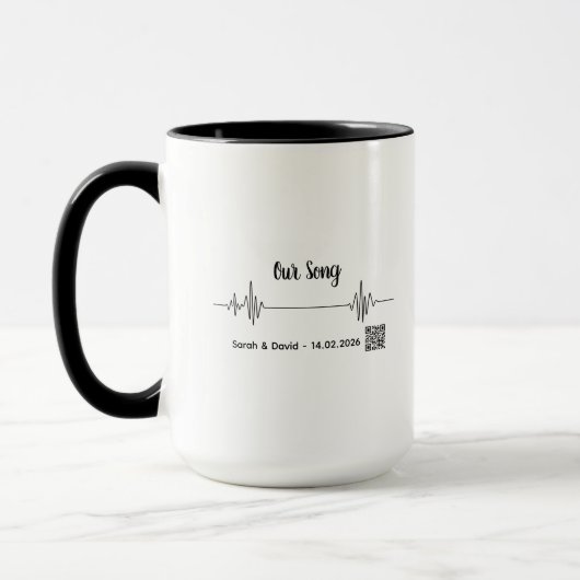 Custom Soundwave Song Code Mug-Personalized Voice  Mok (Links)