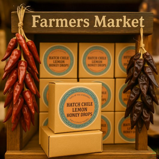 Custom Southwest Authentic Hatch Red Chile Spice Ronde Sticker