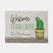 Custom Southwest Paddle Cactus Art WELCOME Deurmat (Voorkant)