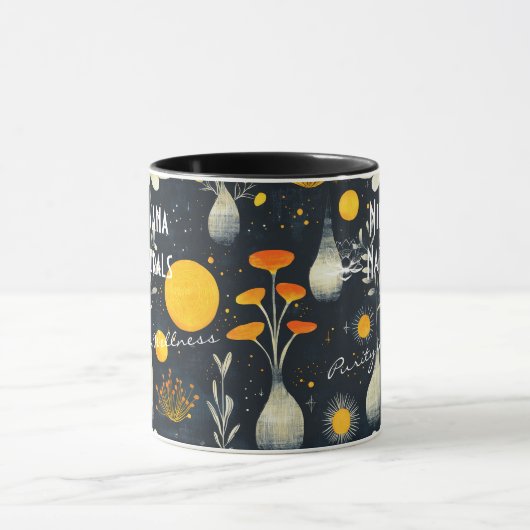 Custom Spa en Wellness Zakelijke Mok met bloemen (Midden)