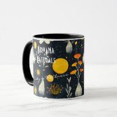 Custom Spa en Wellness Zakelijke Mok met bloemen (Voorkant links)