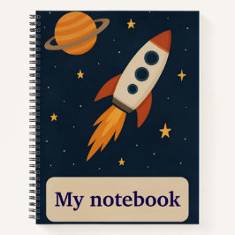 Custom Space Adventure Notitieboek voor jongens