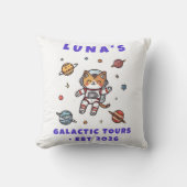 Custom Space Cat Astronaut Decorative Cushion Kussen (Voorkant)