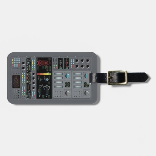 Custom Space Shuttle Control Board Bagagelabel (Voorkant horizontaal)