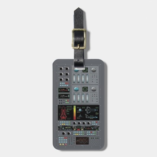 Custom Space Shuttle Control Board Bagagelabel (Voorkant verticaal)