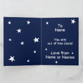 Custom Spaceman Astronaut Cosmic Vaderdag Kaart (Binnen)