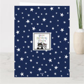 Custom Spaceman Astronaut Cosmonaut Birthday Kaart (Achterkant)