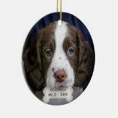 Custom Spaniel Puppy Dog Foto Keramisch Ornament (Rechts)