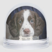 Custom Spaniel Puppy Dog Foto Sneeuwbol (Voorkant)