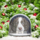 Custom Spaniel Puppy Dog Foto Sneeuwbol (Kerstmis)