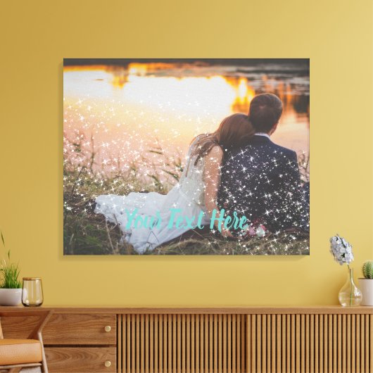Custom Sparkle Light Effect Bruiloft Canvas Idee Afdruk (Insitu (Woonkamer))