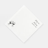 Custom Sparkling Wine Tower Doodles Wedding Servet (Hoek)