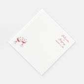 Custom Sparkling Wine Tower Doodles Wedding Servet (Hoek)