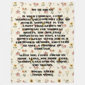 Custom Special Message Hand getrokken bloem bloeme Fleece Deken (Voorkant)
