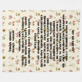 Custom Special Message Hand getrokken bloem bloeme Fleece Deken (Voorkant (Horizontaal))