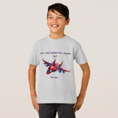 Custom Spiderman Web-Plane Kids Birthday T-Shirt (Voorkant volledig)