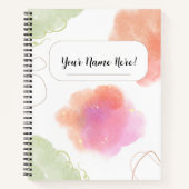 Custom Spiral Notitieboek - Waterverf Hoesje (Voorkant)