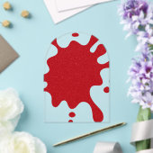 Custom Splash Tomato Red Clear Acrylic Invitation Acryl Uitnodigingen (Insitu (Huwelijk))