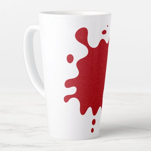 Custom Splash Tomato Red Latte Mug Latte Mok (Linkerhoek)
