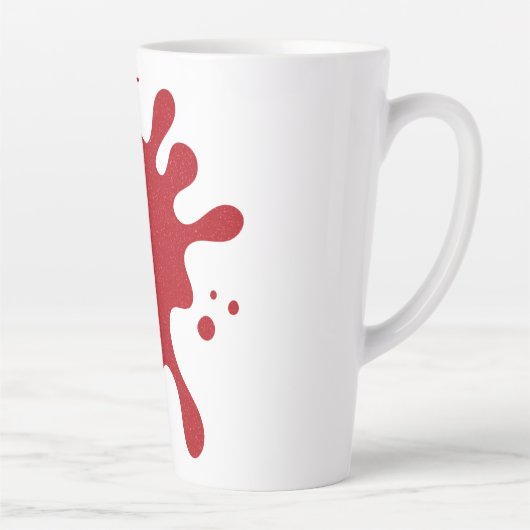 Custom Splash Tomato Red Latte Mug Latte Mok (Rechts)