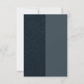 Custom Split Charcoal RSVP – Modern Contrast Card Kaartje (Voorkant)