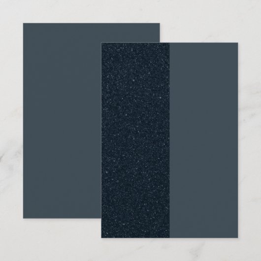 Custom Split Charcoal RSVP – Modern Contrast Card Kaartje (Voorkant / Achterkant)