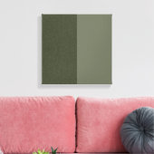 Custom Split Moss Green Canvas — Textuur + Solid (Insitu (Woonkamer))