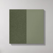 Custom Split Moss Green Canvas — Textuur + Solid Afdruk (Voorkant)