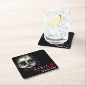 Custom Spooky AF Halloween Party Kartonnen Onderzetters (Insitu)