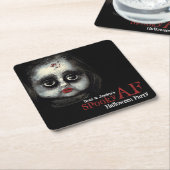 Custom Spooky AF Halloween Party Kartonnen Onderzetters (Schuin)