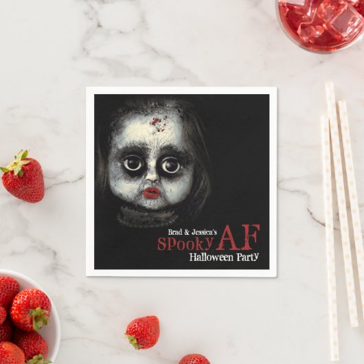 Custom Spooky AF Halloween Party Servet (Insitu)